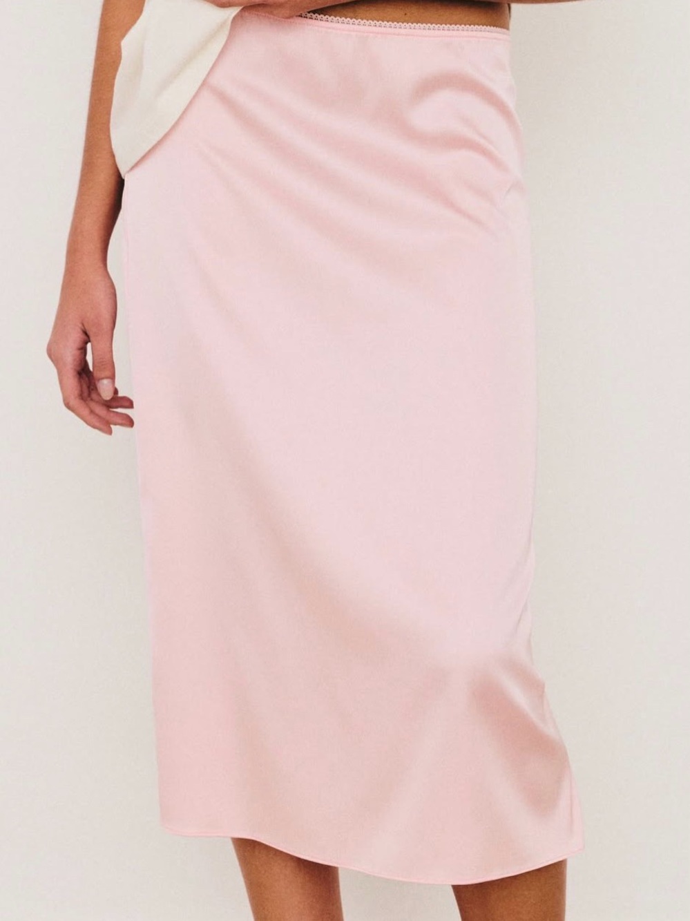 Angels Pale Pink Satin Skirt